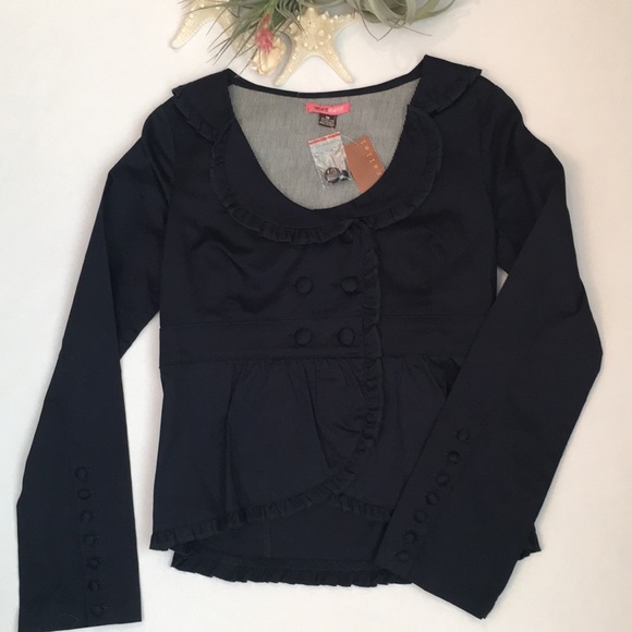 Lightweight fitted navy blue jacket - Picture 2 of 8